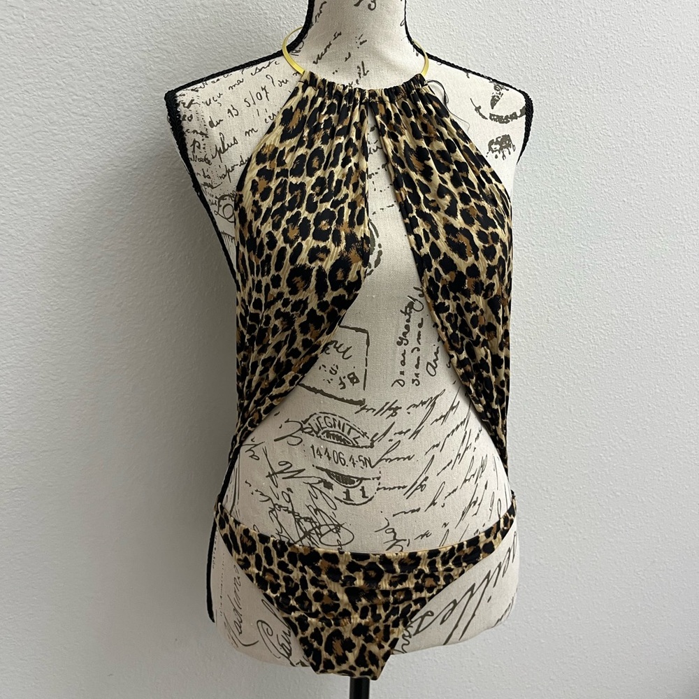 Victoria’s Secret Leopard Print Halter One piece
